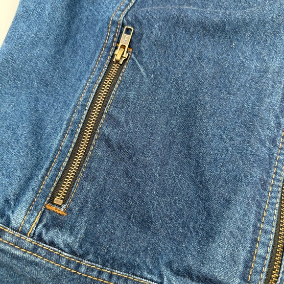 Milwaukee Performance Motorcycle Denim Studded Vest with Zipper Front - Picture 4 of 7